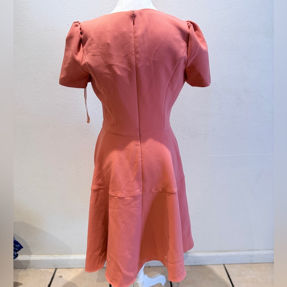 Gal Meets Glam Kate Pink Fit & Flare Dress Size 6 Feminine V-Neck Party - Picture 5 of 5